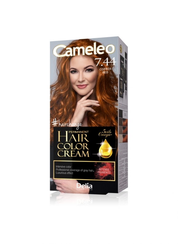 Краска для волос Cameleo Omega 7.44 медно-красный