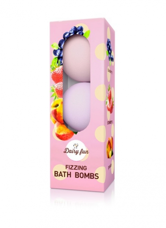 Vannas bumba Dairy Fun zemeņu-mellenes-persiks 3 gab.